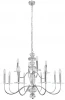 3878+4/С nickel Подвесная люстра Newport 3870 3878+4/С nickel (220V, на цепи, свеча)