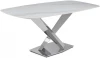 DT-2883.4casa Стол обеденный Интерно Силвер DT-2883, 180х90х75 см, белый мрамор/серебро IST-CASA