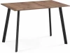 584295 Кухонный стол Woodville Ремли 110х67х76 дуб галифакс табак / черный (ЛДСП) арт.584295