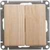 VS510-252-7-86 Выключатель встраиваемый двухклавишный (сосна) Systeme Electric W59 VS510-252-7-86