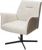 621M05624 Кресло BELFAST 360 град. XD841-02 Бежевый, букле/ GINO-101 Бежевый, ткань/ Черный, ®DISAUR