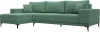 124722L Диван угловой Льюес левый (Зеленый/Рогожка) Лига Диванов арт.124722L
