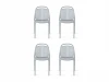966599 Комплект стульев Scoop 4 шт. ОГОГО Обстановочка! 966599 (Пластик/Светло-серый)