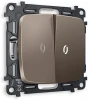 MO634035 Комплект механизма Ambrella Volt 2-клавишного проходного выключателя с подсветкой 5600K OMEGA MO634035 Темная бронза матовый QUANT
