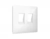 AP1121 Лицевая панель для Ethernet RJ-45/телефонной RJ-11 двойной розетки (белый глянец) Ambrella Volt QUANT AP1121