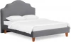663241 Кровать Queen II Victoria L 1600 ОГОГО (арт.663241), (Ткань/Серый)