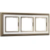 W0031327 Рамка на 3 поста (бронза/белый) W0031327 (a051219)