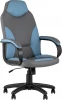 УТ000025614 Кресло компьютерное игровое Кронос экокожа серый/синий Stool Group УТ000025614