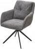 621M05661 Стул MEADOW 360 град. поворот. Темно-серый XD841-16, букле / черный каркас, ®DISAUR