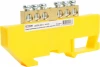 49545 Шина заземления на изоляторе на DIN-рейку 6 выводов (желтый) Stekker 49545