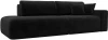 121346 Диван прямой Лига-036 НПБ Модерн подлокотник справа (Черный/Велюр) Лига Диванов арт.121346