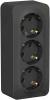 BLNRA010316 Розетка накладная тройная с заземлением (антрацит) Systeme Electric Blanca BLNRA010316