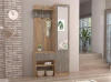 458352 Прихожая Woodville Иннэс-3 дуб крафт золотой / камень темный