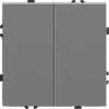49944 Выключатель двухклавишный (серый) Stekker Эмили 49944