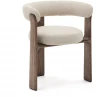 207763 Granite Стул на 3 ножках из бежевого шенилла и массива ясеня в отделке орех La Forma (ex Julia Grup) арт.207763