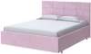 2023286 PROxSON Кровать Neo (Ткань: Велюр Teddy Розовый фламинго) 180x200