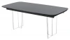 626M05998 Стол ЛАУРИТЦ (LAURITS) 200 цвет ЧЕРНЫЙ (GREY), стекло BUBBLE / Прозрачный каркас ®DISAUR M-City 64663