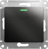 GSL000763 Выключатель встраиваемый одноклавишный с подсветкой (антрацит) Systeme Electric Glossa GSL000763