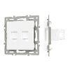 045336 Механизм компьютерной розетки двойной SCT-MPC2-PL-WH (RJ-45, CAT6) (Arlight) 045336
