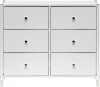 2500000209734 Комод Leset Нирита/Хайди, 6 ящиков, Белый (Сталь,Экокожа/Белый) арт.2500000209734