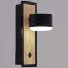 12540-0.2-01 BK+WOOD Бра с выключателем Reluce 12540-0.2-01 BK+WOOD