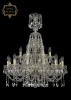 11.12.12+6.240.XL-82.Gd.Sp Подвесная большая люстра Art Classic 11.12 11.12.12+6.240.XL-82.Gd.Sp (220V, хрусталь, на цепи, подсвечник, свеча)