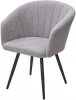 670M05783 Стул RUNA, 360 град. поворот. B22 Серый, велюр / черный каркас, М-City