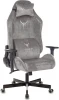KNIGHT N1 GREY Кресло игровое Knight N1 Fabric серый Light-19 с подголов. крестовина металл