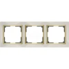 WL03-Frame-03-ivory-GD Рамка на 3 поста Werkel Snabb, слоновая кость с золотом