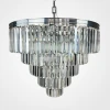 40.292 Подвесная люстра Rh 1920S Odeon Clear Glass Fringe Chandelier D80 Chrome ImperiumLoft 40,292 (228793-22) (220V, на цепи, круглые)