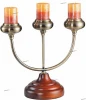 823-03-14 Подсвечник настольный N-Light, 3 свечи, бронза, дуб