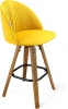 9913708501 Стул полубарный SHT-ST35-1/S93 имперский жёлтый/браш коричневый/чёрн.муар Sheffilton 9913708501