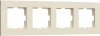 W0042962 Рамка на 4 поста (айвори софт) Werkel W0042962 (a062809)