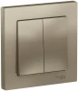 ATN000552 Выключатель встраиваемый двухклавишный (шампань) Systeme Electric AtlasDesign ATN000552