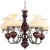 835-05-02 красное дерево+бронза Подвесная люстра N-Light 835 835-05-02 красное дерево+бронза