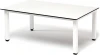 WHITE-90-60-W4sis "Канны" журнальный столик из HPL 90х60, H40, каркас белый, цвет столешницы "молочный" 4SIS арт.УТ-00008359