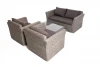 KSS2C2T-4-SET-TW graphite Лаунж-зона из искусственного ротанга (гиацинт), цвет серый 4SIS Капучино Сингл KSS2C2T-4-SET-TW graphite
