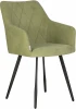 13-03 DOBRIN ROBY, цвет сиденья Catania Forest велюр, цвет основания черный муар Стул обеденный ROBY (ЭМАЛЬ ЧЕРНЫЙ МУАР велюр Catania Forest)