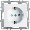 39317 Розетка с заземлением и шторками (белый) Stekker Эрна 39317