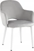УТ000031301 Стул Stool Group Венера велюр серый ножки белые УТ000031301