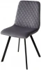 628B14BLK Обеденный стул M-City DAIQUIRI BLUVEL-14 GREY, велюр