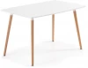 052592 Стол обеденный La Forma (ex Julia Grup) Wad (Белый/ МДФ,Дерево,Бук,Обработанная древесина)