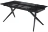 614M04926 Стол ADRIA 160 SMOKED BLACK GLASS Дымчато-черное стелко/ черный каркас М-City