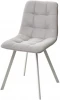 461MC04621 Стул CHILLI-Q SQUARE светло-серый #H09, велюр / белый каркас, 4 шт./1 к