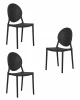 LMZL-PP712-N3_B-P_black Набор 3 шт Стул обеденный DOBRIN ALBERT (цвет чёрный) LMZL-PP712-N3_B-P_black Dobrin D0000000000000013375