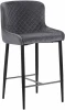 8297S-LML-CHRISTIAN 65, цвет сиденья темно-серый велюр (V108-91), цвет основания черный Стул полубарный CHRISTIAN'65 (черные ножки, темно-серый велюр (V108-91))