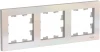 ATN000403 Рамка на 3 поста (жемчужный) Systeme Electric AtlasDesign ATN000403