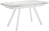 00-00068780 Стол DikLine UK120 Керамика Белый мрамор,подстолье белое,опоры белые