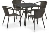 T282BNT/Y137C-W53 Brown 4Pcs Комплект плетеной мебели Afina T282BNT/Y137C-W53 Brown 4Pcs