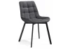 496578 Стул на металлокаркасе Челси темно-серый 996 / черный